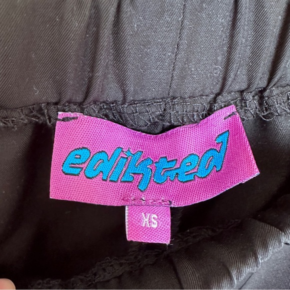 EDIKTED Nylon Cargo Maxi Skirt Size xs Black - Picture 8 of 9